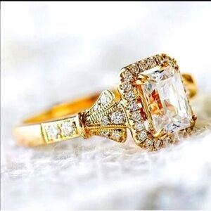 Huitan  Gold and Silver Ring Size 8